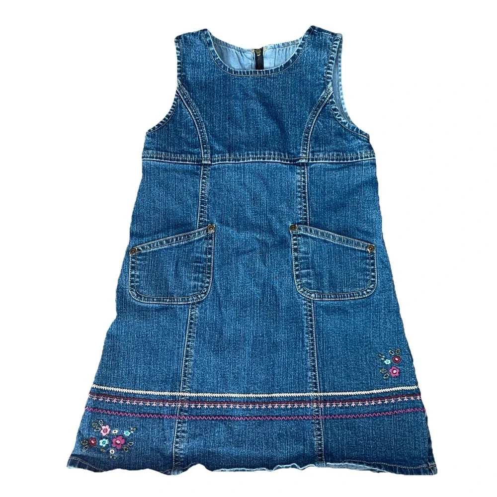 Oshkosh Vintage Girls Denim Jean Dress Sz 6‎ Embroidered 90's Canada